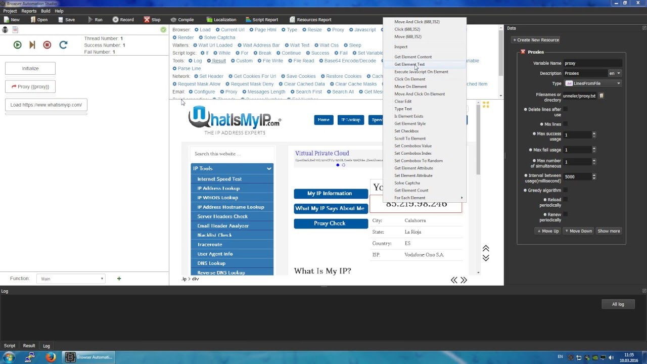 Ресурс BAS типа LinesFromFile с файлом proxy.txt, подставленный в действие Прокси как {{proxy}}.